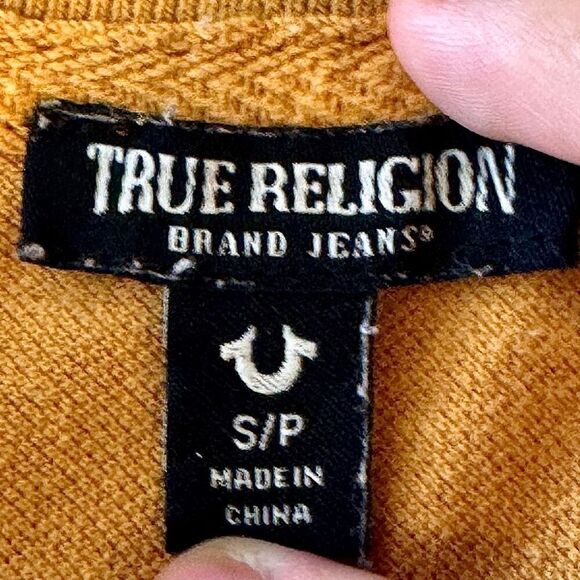 True Religion Branded Embroidered Logo Collar Polo Shirt Men's Small - Picture 6 of 11